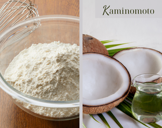 Bột gạo và dầu dừa