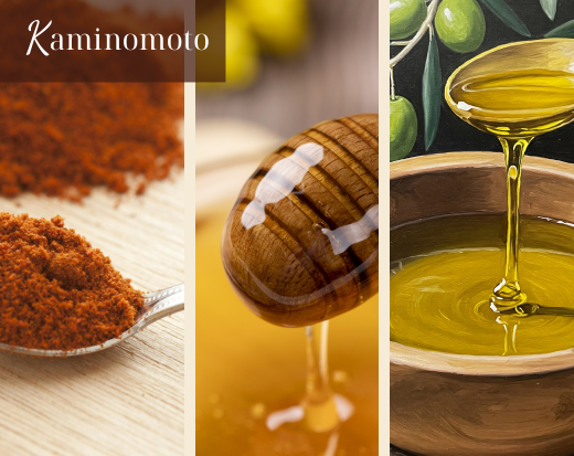 Bột quế, mật ong và dầu Ô Liu 