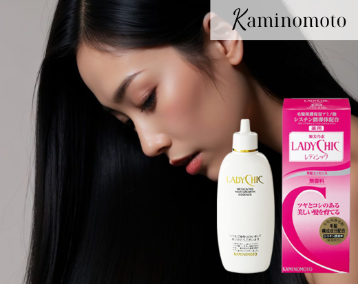 Kết hợp chăm sóc với serum dưỡng tóc Kaminomoto LadyChic